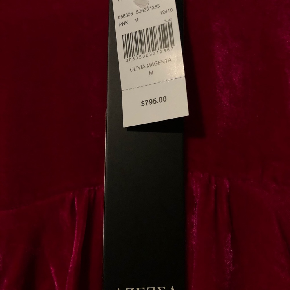 ❌SOLD❌NWT AZEEZA Silk Velvet Olivia Dress - Picture 13 of 13